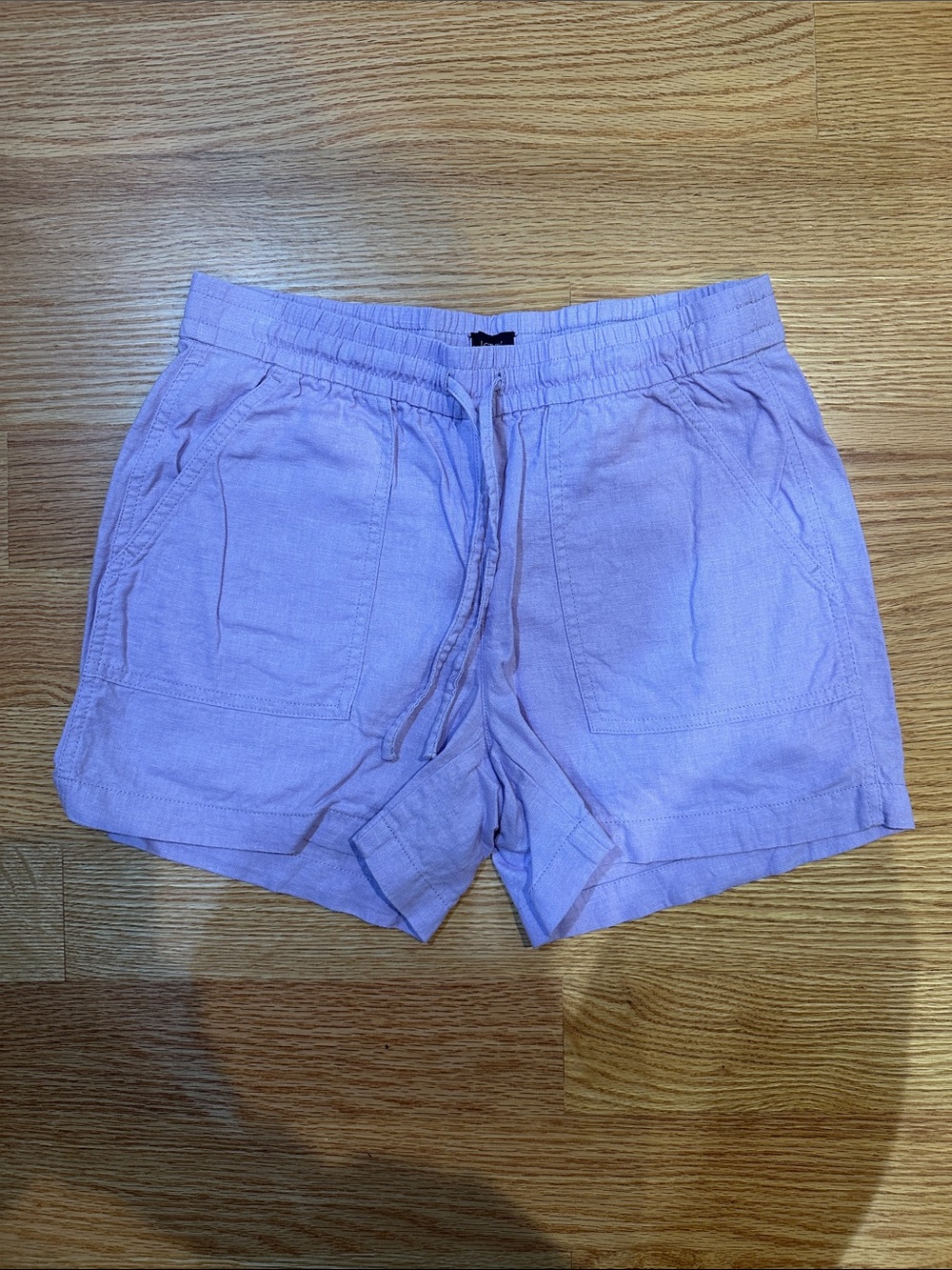 J. CREE Women's Lavender Drawstring Linen-Blend Shorts - XXS